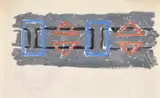 Textile design 4, step 4 by Varvara Stepanova, 1923, watercolor, sold Jul 2023