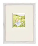 Butterfly in a wild meadow with the cherhill white horse beyond by James Lynch, watercolor, sold Jul 2023