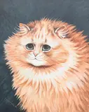 A tabby cat by Louis Wain, Gouache heightened with white, sold Jul 2023