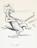 Played ! by Louis Wain, Ink and pen, sold Jul 2023