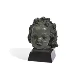 Eighth portrait of peggy jean (with curly hair...) by Jacob Epstein, Bronze with a dark green patinaHeight, sold Jul 2023