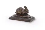 A bronze model of a crouching rabbit by Antoine-Louis Barye, BRONZE, sold Jun 2023