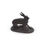 A bronze model of an alert hare by Pierre-Jules Mêne, BRONZE, sold Jun 2023