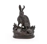 A large bronze group of the hare and the tortoise by Jules Moigniez, BRONZE, sold Jun 2023