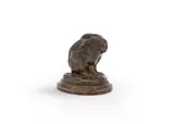 A bronze model of a rabbit grooming by Charles Gremion, BRONZE, sold Jun 2023