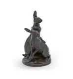 A bronze model of two alert hares by Victor Peter, BRONZE, sold Jun 2023