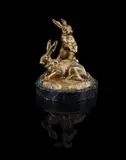 A gilt bronze model of two rabbits by M Paignant, BRONZE, sold Jun 2023