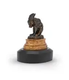 A bronze and gilt bronze model of a grooming rabbit by Isidore Bonheur, BRONZE AND GILT, sold Jun 2023