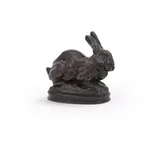 A bronze model of a rabbit by Paul Edouard Delabrierre, BRONZE, sold Jun 2023