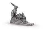 A spelter model of two rabbits by Maurice Frécourt, sculpture, offered Jun 2023