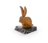 A bronze model of a seated rabbit by Alfred Jorel, BRONZE, offered Jun 2023