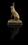 A rare gilt bronze model of a seated hare by Georges Gardet, BRONZE, offered Jun 2023