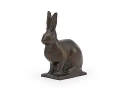 A limited edition bronze model of a seated rabbit by Gunnar Nilsson, BRONZE, offered Jun 2023