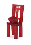 'chair & hare' by Mary Anne Turley-emett, sculpture, offered Jun 2023