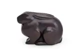 A large and rare limited edition bronze model of a rabbit by David Mesly, BRONZE, offered Jun 2023