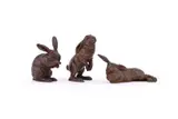 A set of three bronze rabbits by Brenda Putnam, BRONZE, sold Jun 2023