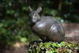 A limited edition bronze model of a rabbit by Geoffrey Dashwood, Bronze with greenish patina, signed to cast and numbered, sold Jun 2023