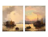 Off the kent coast by William Thornley, oil, sold Jun 2023