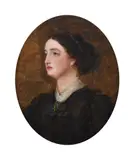 Portrait of a young lady, possibly kate dickens by William Powell Frith, oil, offered Jun 2023