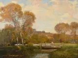 Gold by Alfred East, oil, offered Jun 2023