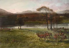 The deer park by George Earl, Oil on canvasSigned and dated ''pinxt, offered Jun 2023