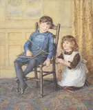 Captured unawares by Caroline Paterson, watercolor, offered Jun 2023
