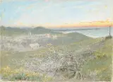 Mortehoe by Albert Goodwin, ink and watercolour, sold Jun 2023