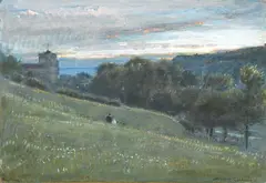 Hastings by Albert Goodwin, ink, sold Jun 2023