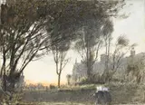 The convent by Albert Goodwin, ink, offered Jun 2023