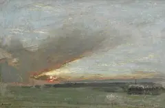 Sunset by Albert Goodwin, watercolour, sold Jun 2023