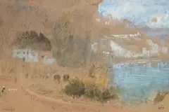 Amalfi by Albert Goodwin, ink, sold Jun 2023