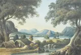 The governor's camp near kistnagherry by Justinian Walter Gantz, watercolour and gouacheSigned, sold Jun 2023