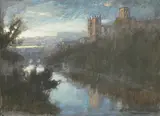 Durham by Albert Goodwin, ink, sold Jun 2023