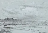 Whitby by Albert Goodwin, ink, offered Jun 2023