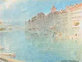 Lucerne by Albert Goodwin, drawing, sold Jun 2023
