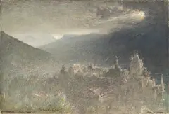 The thunderstorm by Albert Goodwin, ink, sold Jun 2023