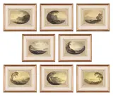 Eight capriccio landscape studies by William Gilpin, ink, sold Jun 2023