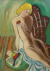 Untitled by Béla Kádár, oil on board, sold Dec 2023