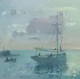 Regatta by Frederick Cuming, oil on board, sold Dec 2023