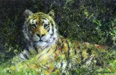 Tiger by David Shepherd, oil on canvas, sold Dec 2023