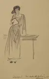 'Lady Oxford by Frederick Samuel Beaumont, pencil, offered Dec 2023