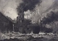 And Albany E by Charles de Lacy, etching, sold Dec 2023
