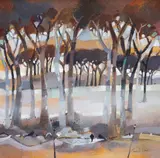 Fresh morning glow by Emma S Davis, oil on board, sold Dec 2023