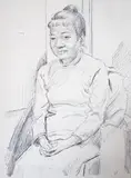 Figural and portrait studies by Clifford Eric Martin Hall, mixed media, offered Dec 2023