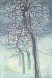 Apple trees in Mary by Nicholas Barnham, watercolour, sold Dec 2023