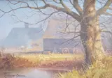 Essex Farm by Christopher Osborne, oil on board, sold Nov 2023