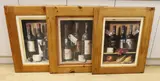 Still lifes of wine and port by Raymond Campbell, oil, sold Nov 2023