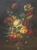 In the 17th century Dutch style by Dorothy Cooper, oil on canvas, sold Nov 2023