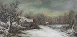 Panoramic winter landscape by William Stone, Stone, sold Nov 2023