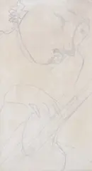 Femme jouant d by Pierre Bonnard, pencil, sold Nov 2023